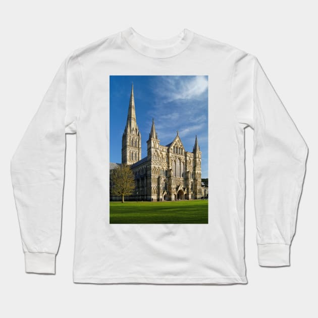 Salisbury Cathedral Long Sleeve T-Shirt by galpinimages